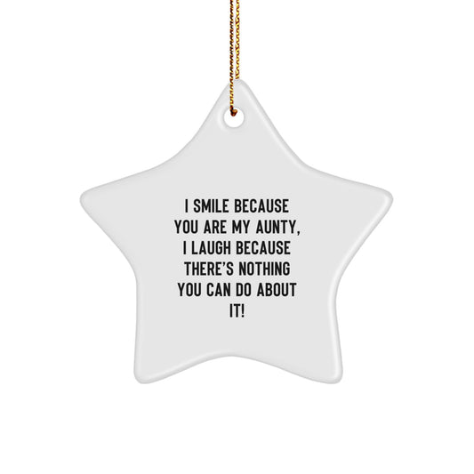 Funny Star Ornament Aunty Gift for Aunty, Gifts from Family to Aunty, Christmas Unique Gifts - Image 1