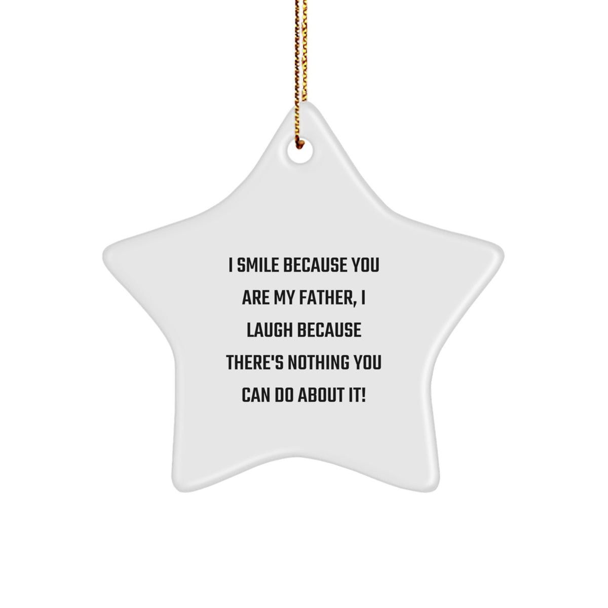 Christmas Ornament Gift for Dad - Playful Father Quote Present - Image 1
