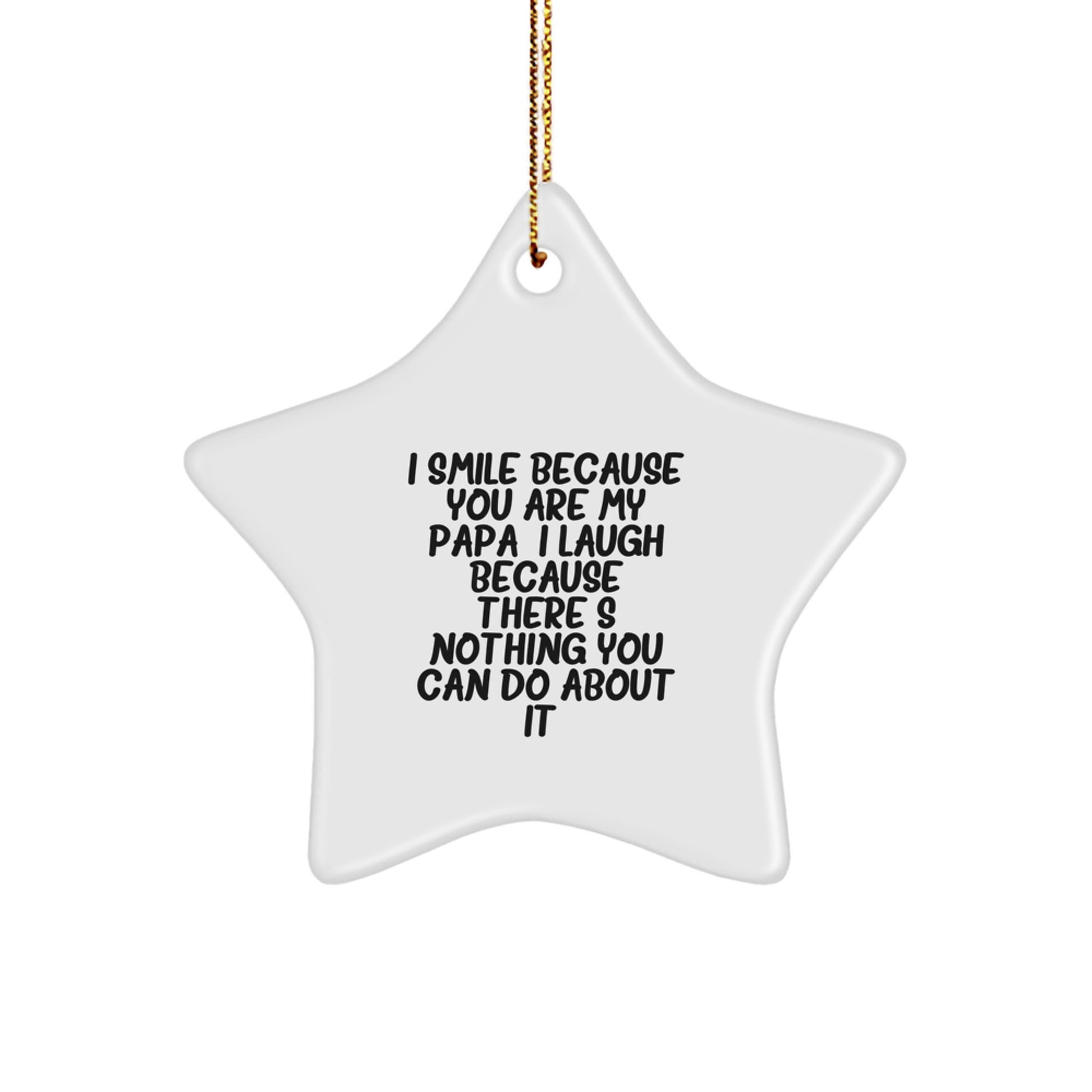 Papa Star Ornament Funny Quote Christmas Unique Gift for Men from Family - Image 1