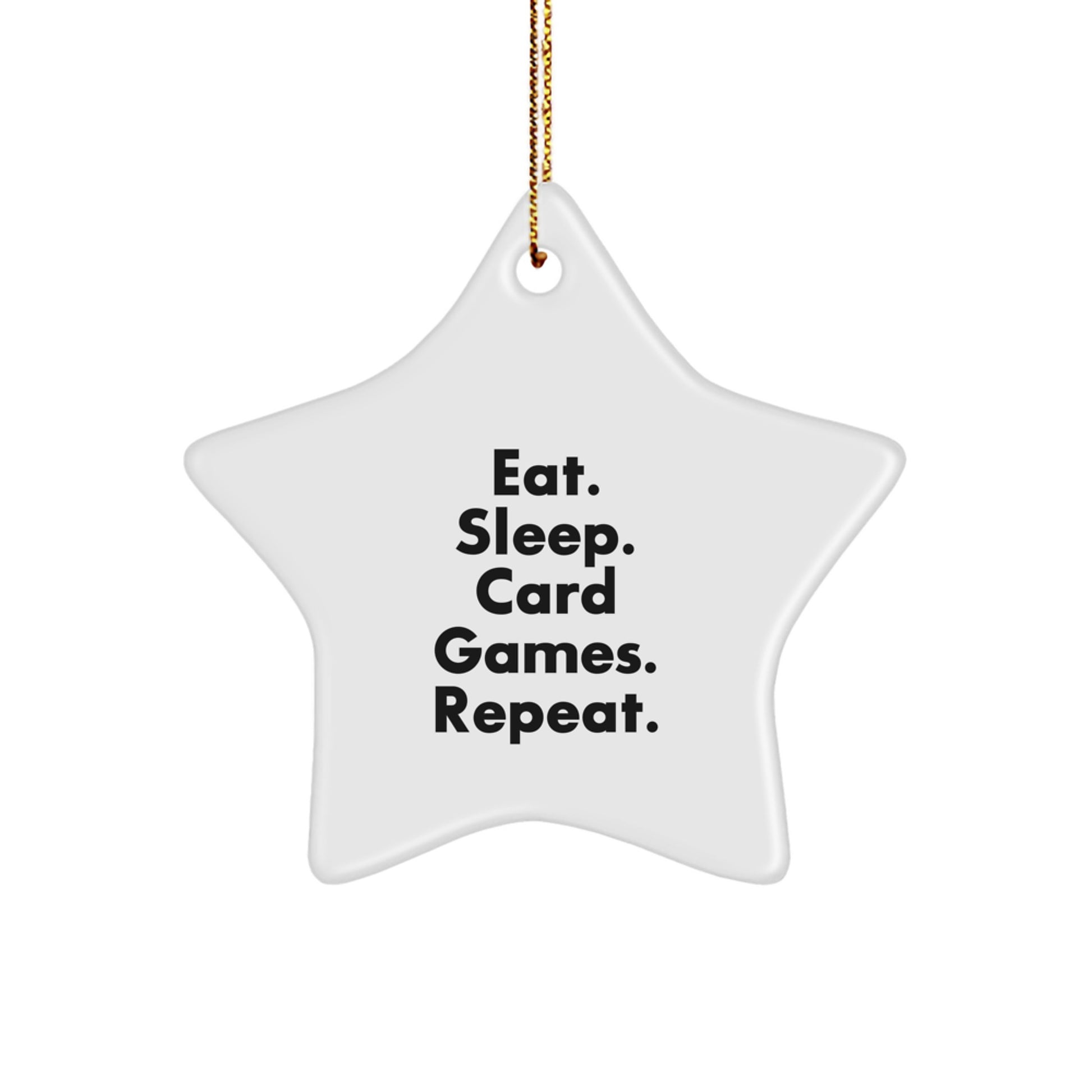 Funny Card Games Star Ornament Gifts for Card Game Lovers Christmas Unique Gifts from Friends - Image 1