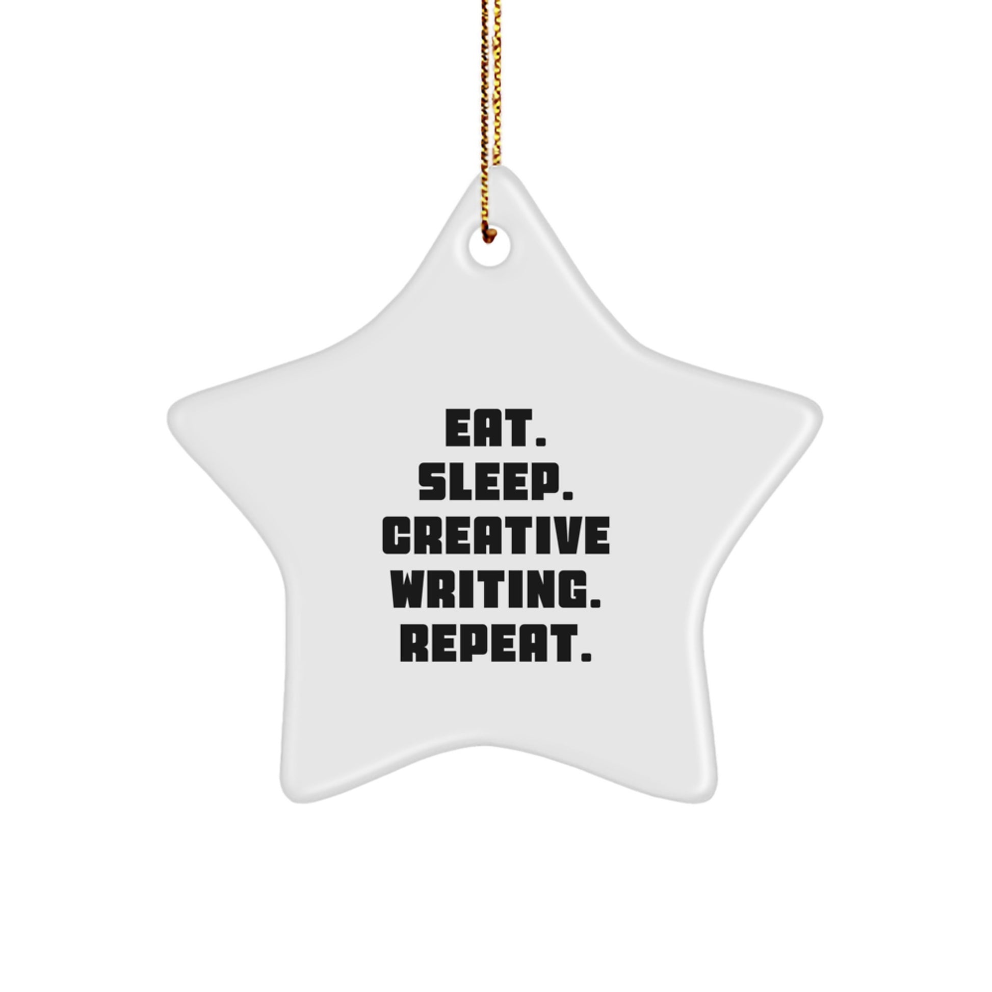 Creative Writing Star Ornament Funny Quote Gifts from Family for Friends Christmas Unique Decorations - Image 1