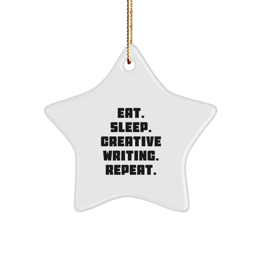 Creative Writing Star Ornament Funny Quote Gifts from Family for Friends Christmas Unique Decorations - Image 1