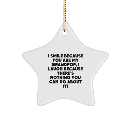 Grandpop Keepsake Christmas Ornament Gift for Him - Image 1