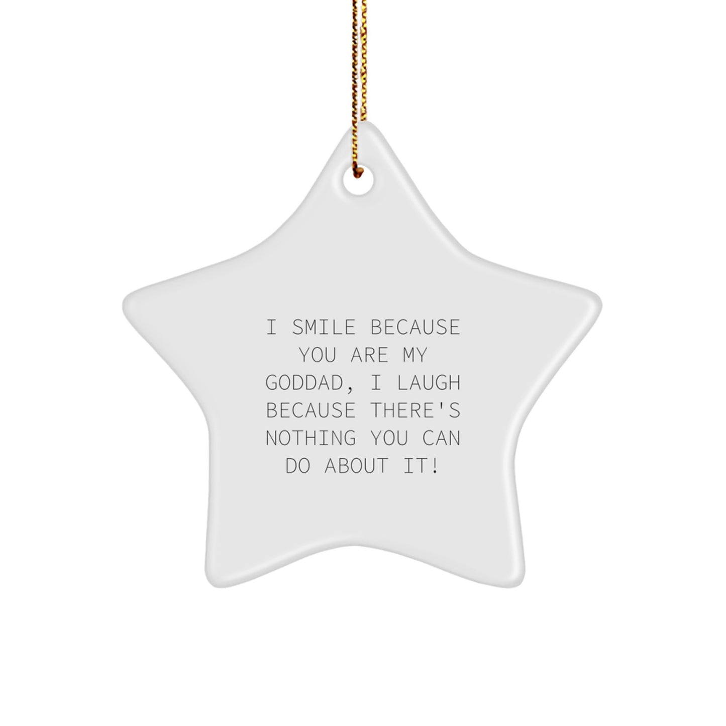 Christmas Gift for Her Goddad Keepsake Star Tree Ornament Present - Image 1