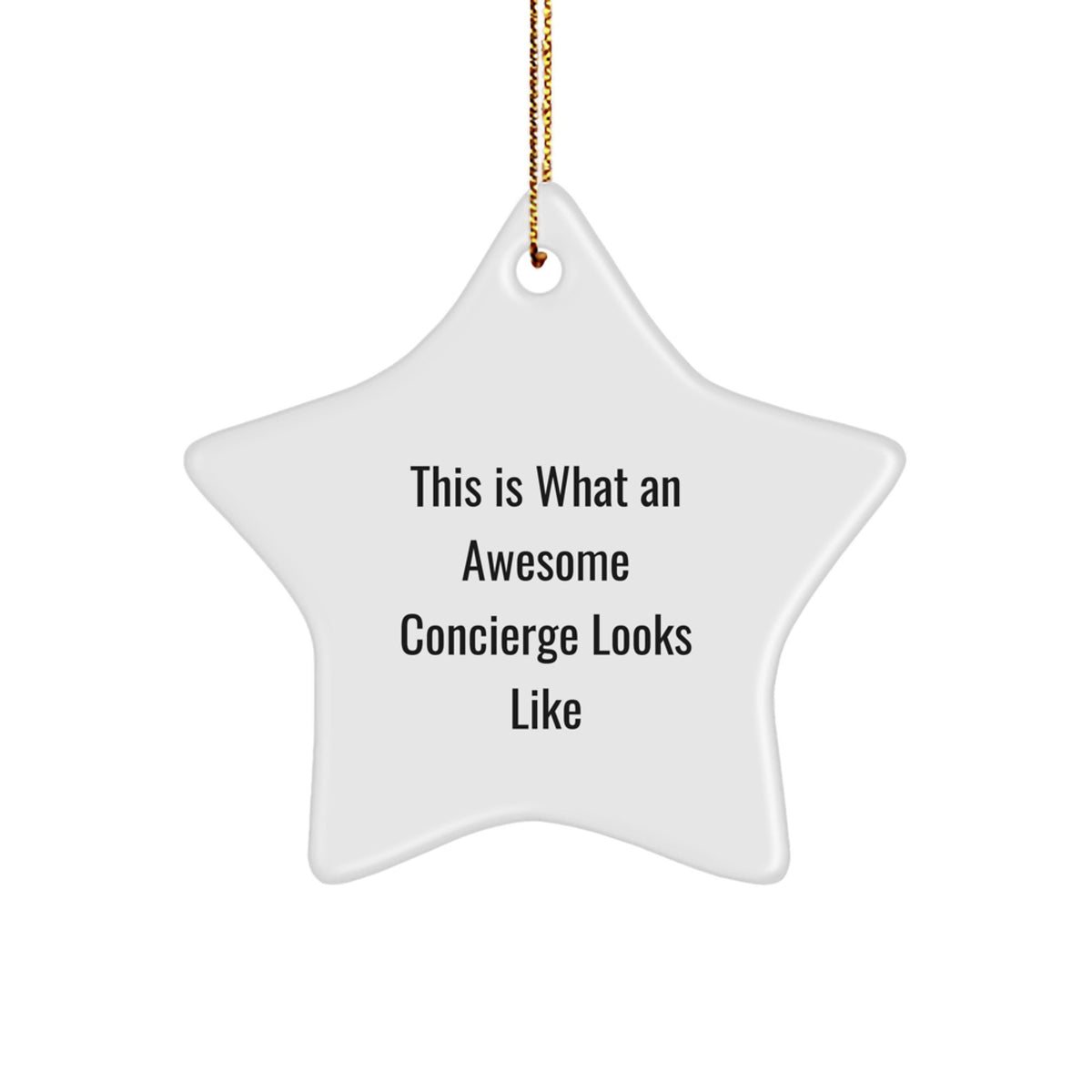 Funny Concierge Gifts from Men, Women, Friends, or Coworkers - Awesome Concierge Star Ornament for Christmas Unique Gifts - Image 1