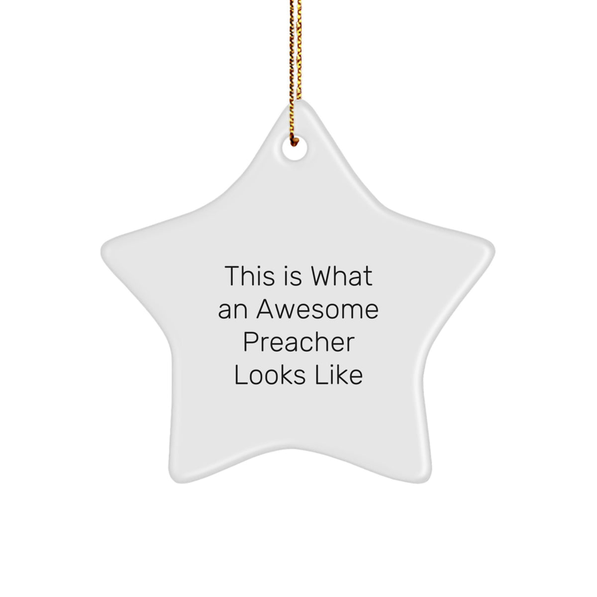 Preacher Star Ornament, Funny Gifts from Men to Friends for Christmas Unique Presents - Image 1