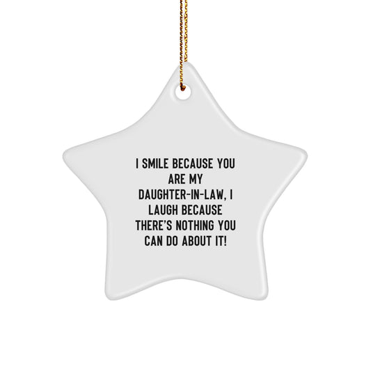 Christmas Gift for Her Daughter-in-Law Star Ornament Bright Present - Image 1