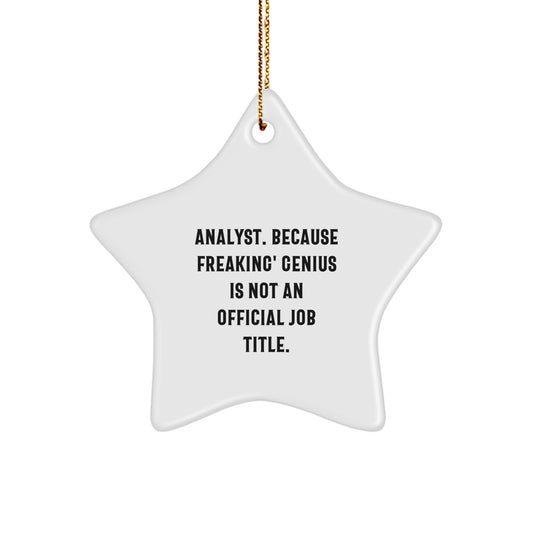 Funny Analyst Star Ornament, Gifts from Friends, Coworkers, or Family for Christmas Unique Gifts for Him or Her, Inspirational Quote - Image 1