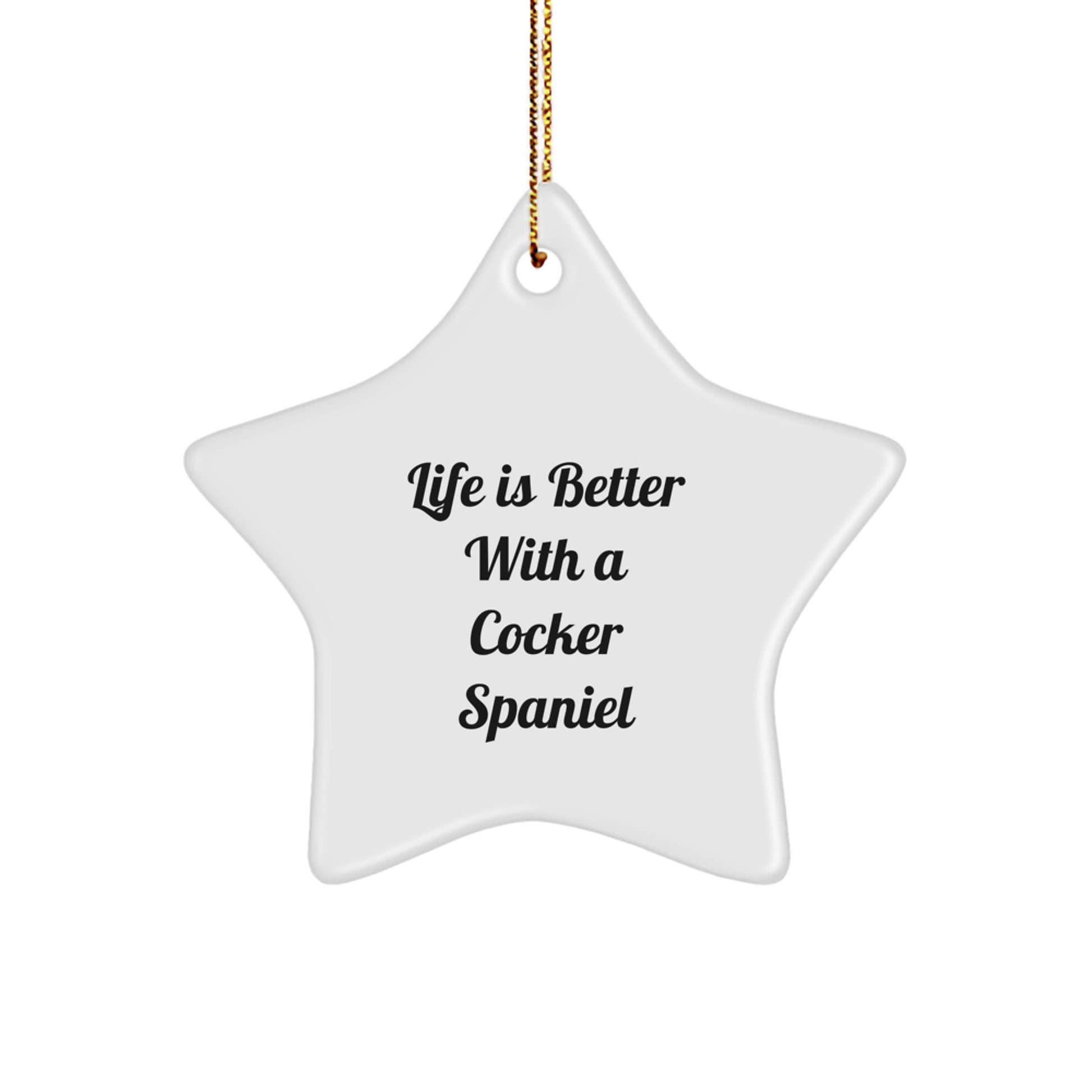 Cocker Spaniel Dog Lover Gifts from Friends Unique Star Ornament for Christmas - Image 1