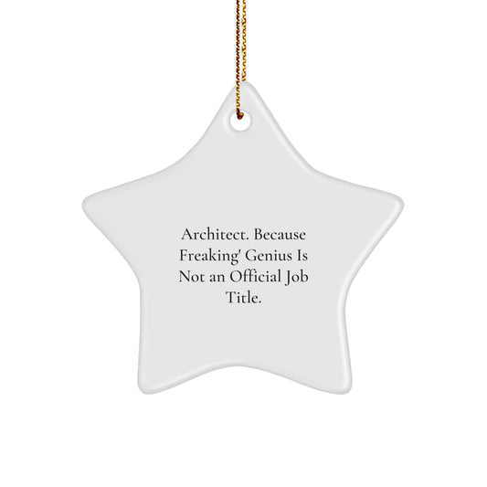 Architect Keepsake Sturdy Star Bright Christmas Ornament for Him Gift - Image 1