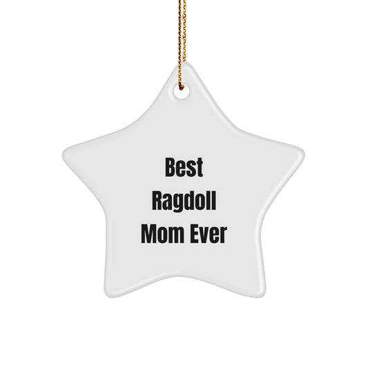 Ragdoll Cat Mom Gifts from Women to Friends Unique Star Ornament for Christmas - Image 1