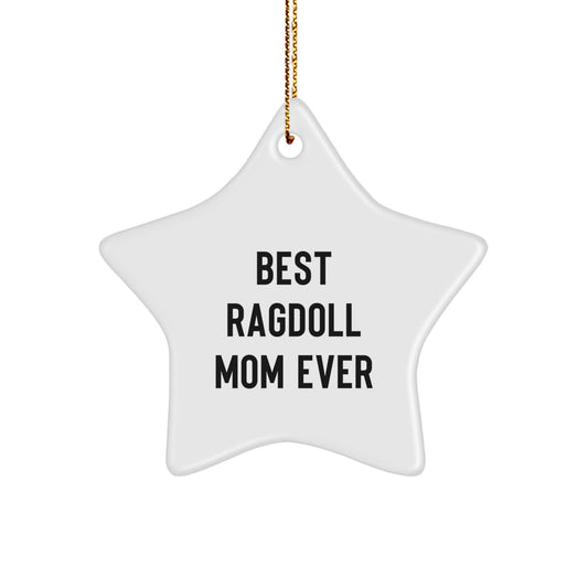 Funny Ragdoll Cat Star Ornament Gifts from Family for Best Ragdoll Mom Ever Christmas Unique Gifts - Image 1
