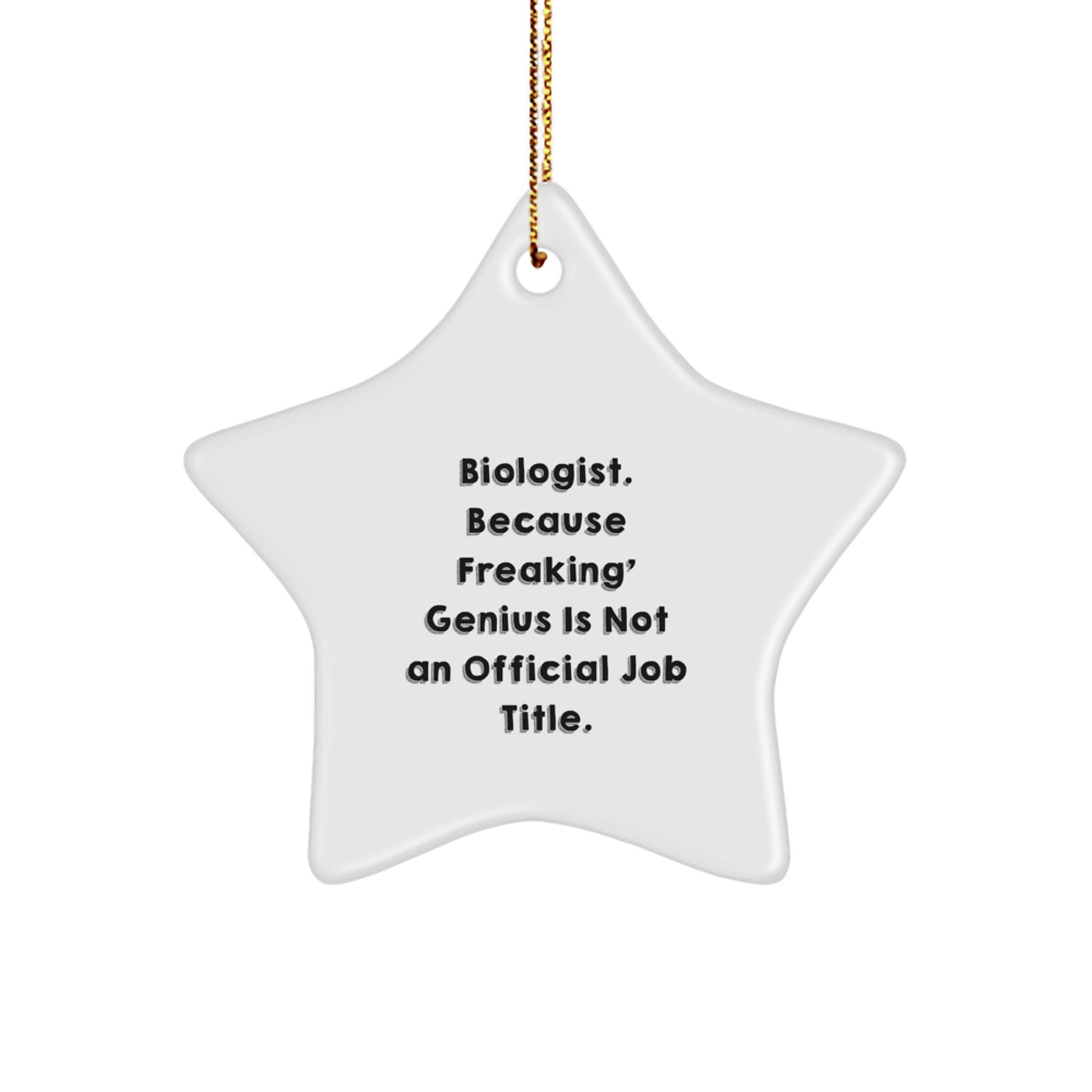 Funny Biologist Star Ornament Gifts from Family for Christmas Unique Office Decorations - Image 1