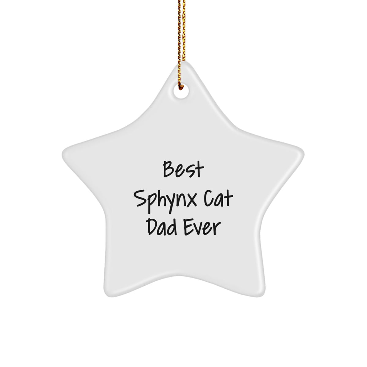 Playful Sphynx Cat Dad Novelty Christmas Ornament Gift for Friends - Image 1