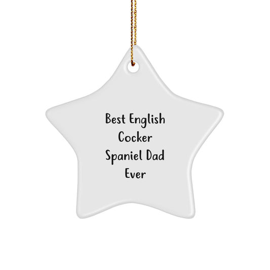 English Cocker Spaniel Dog Star Ornament Funny Gift for Dad Mom Family Friends Christmas Decorations - Image 1