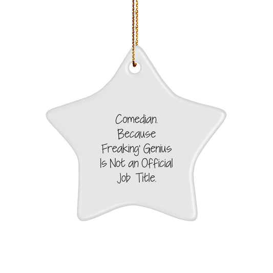 Comedian Keepsake Holiday Christmas Tree Ornament for Him Gift - Image 1