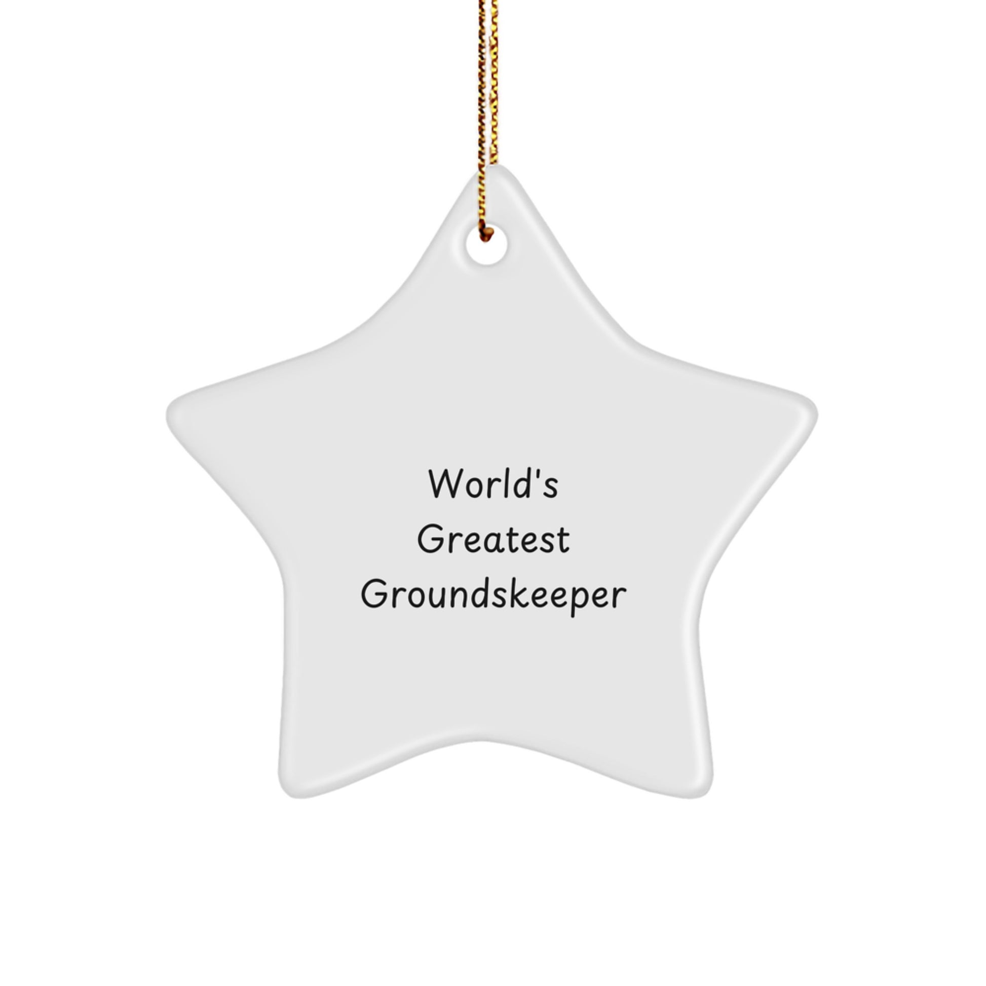 Funny groundskeeper Gifts from Friends for Men - World's Greatest groundskeeper Star Ornament, Christmas Unique Gifts - Image 1