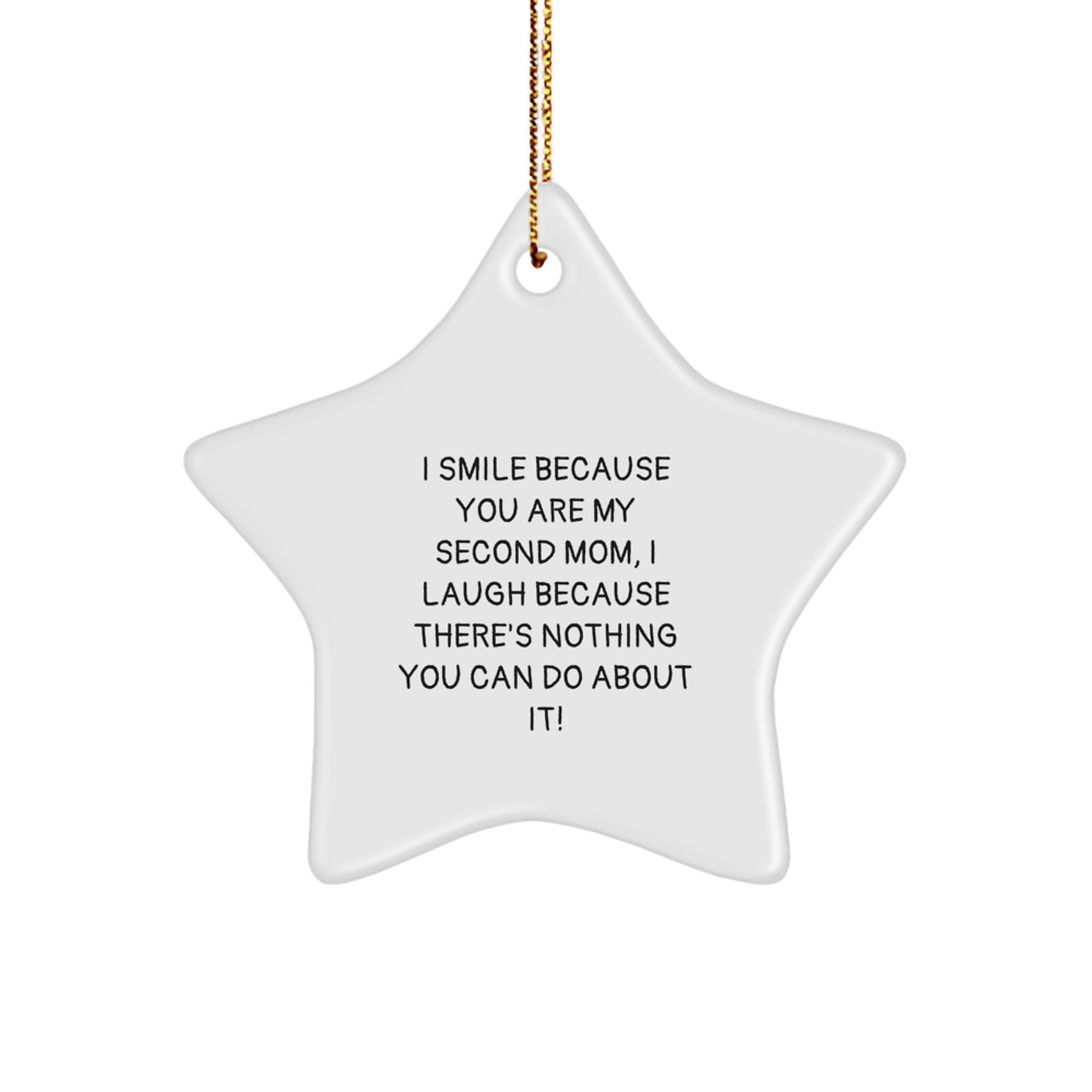 Funny Second Mom Gifts from Family, Inspirational Second Mom Star Ornament for Christmas Unique Gifts, Second Mom Quotes, Gift for Second Mom, Family Unique Gifts for Second Mom - Image 1