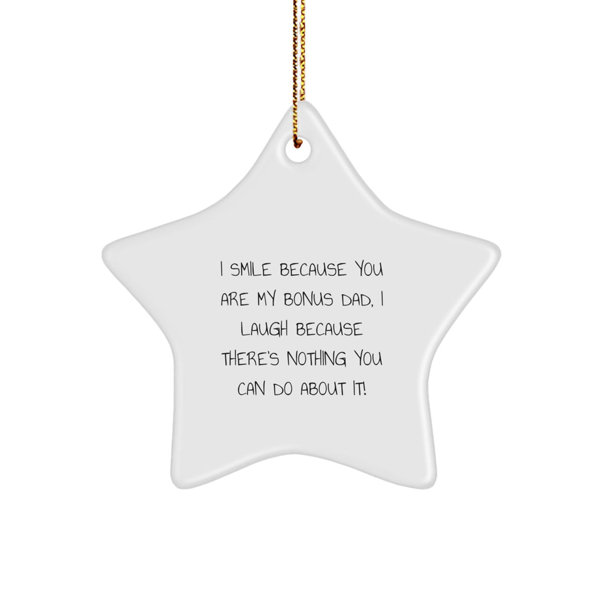Christmas Unique Gift for Dad Smile Bonus Dad Star Ornament Present - Image 1