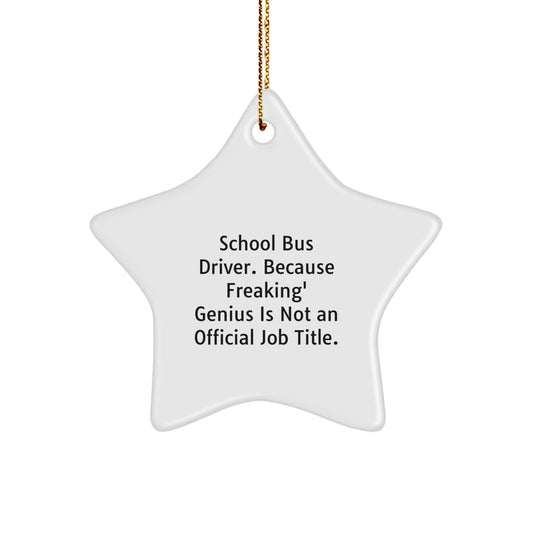 For Him School Bus Driver Star Ornament Keepsake Christmas Unique Gift - Image 1