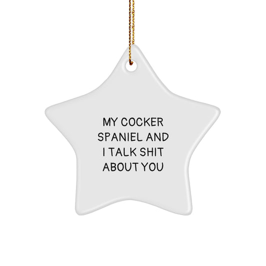 Cocker Spaniel Dog Funny Star Ornament Gifts for Cocker Spaniel Dog Lovers Christmas Unique Gifts from Friends - Image 1