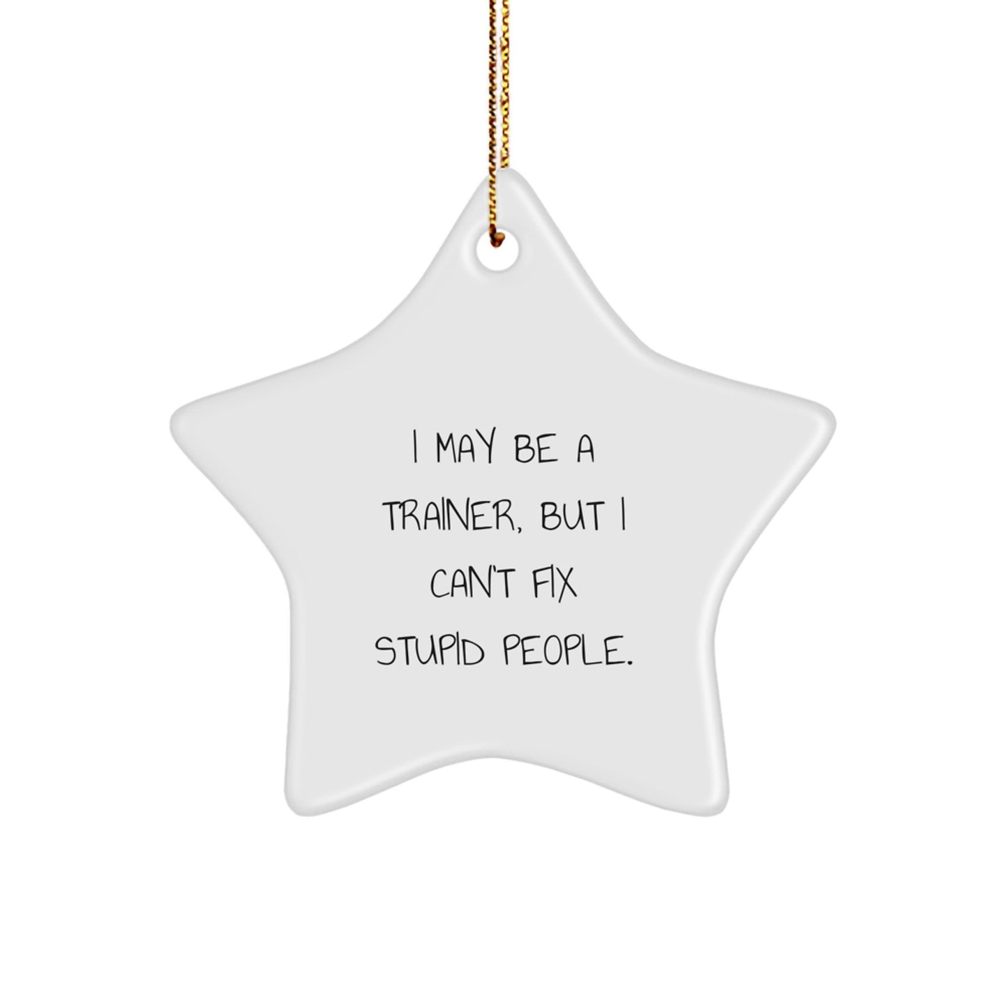 Funny Trainer Gifts from Friends, Gifts for Trainer Colleagues - Star Ornament 'I May Be A Trainer,',
   - Image 1