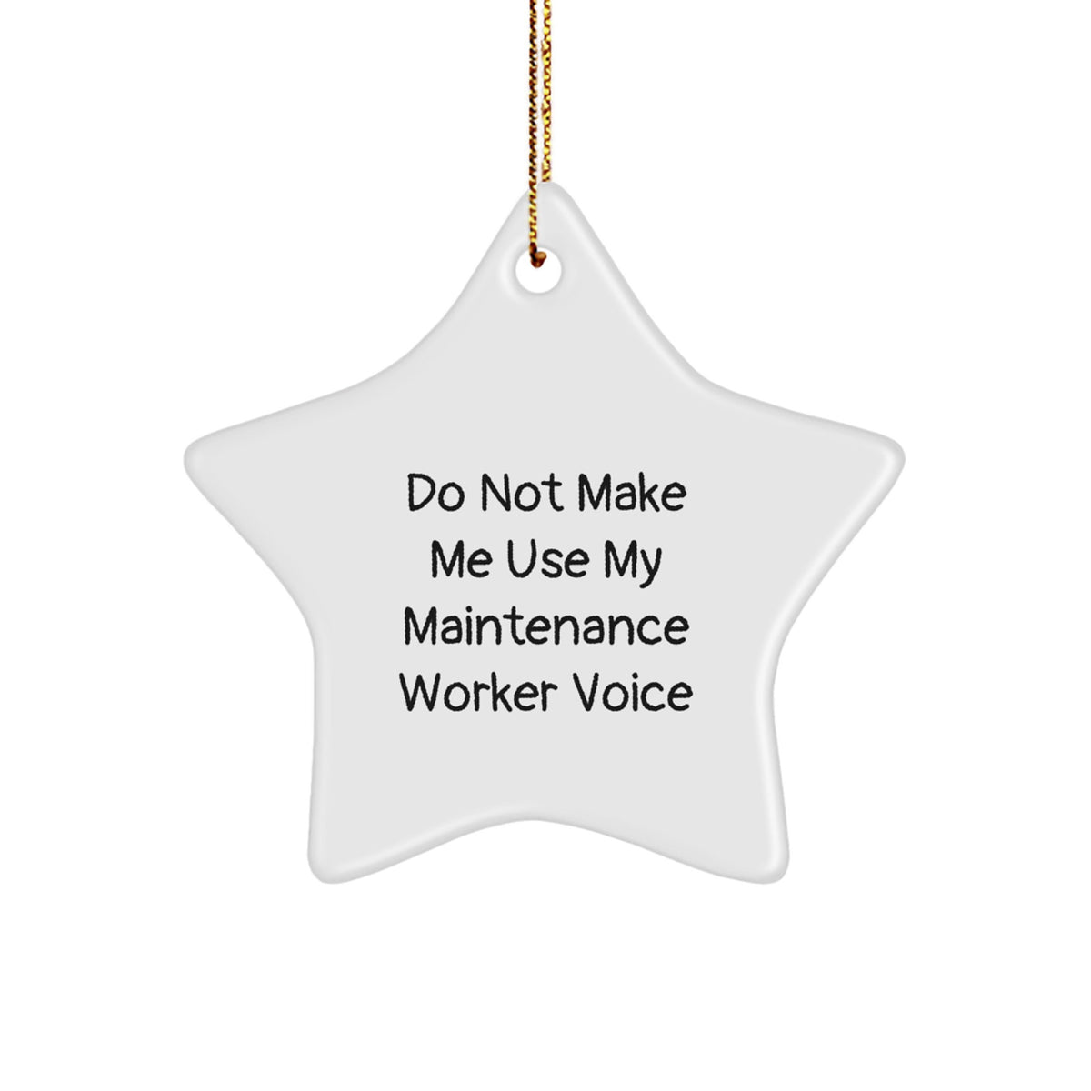 Christmas Unique Gift for Her Maintenance Worker Star Ornament Voice - Image 1