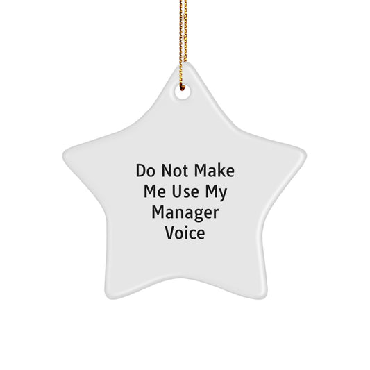 White Star Christmas Ornament for Coworkers Gift – Manager Idea - Image 1