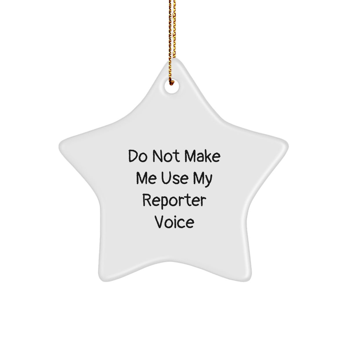 Holiday Christmas Gift for Her Reporter Star Ornament Present - Image 1