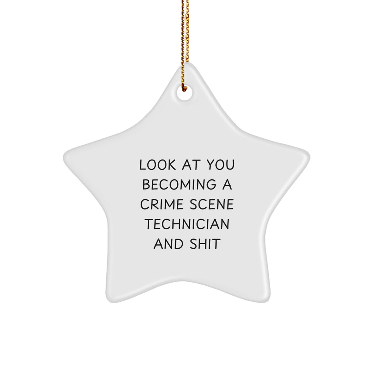 Crime Scene Technician Star Christmas Ornament Keepsake for Him Gift - Image 1