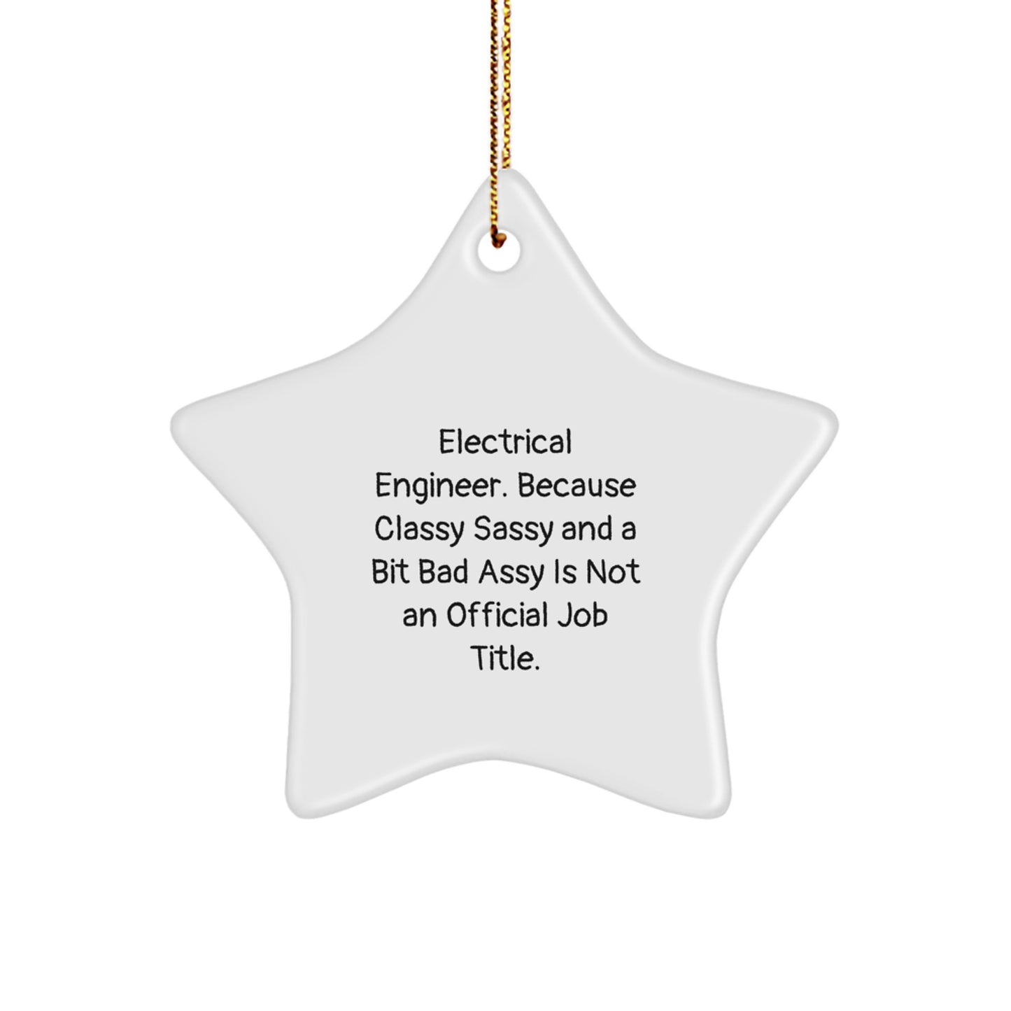 Funny Electrical Engineer Gifts for Men, Star Ornament from Friends, Unique Christmas Memorable Presents - Image 1