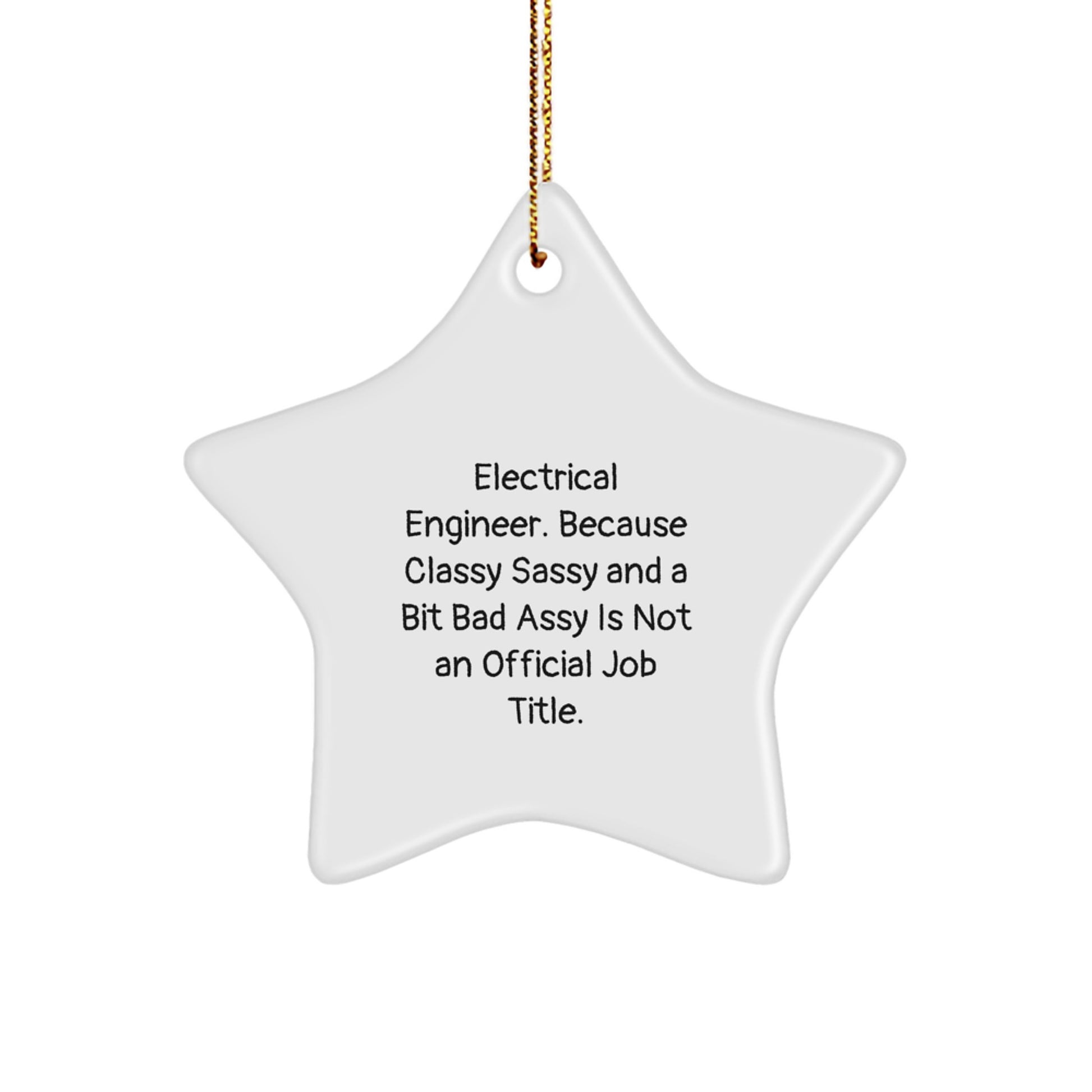 Funny Electrical Engineer Gifts for Men, Star Ornament from Friends, Unique Christmas Memorable Presents - Image 1