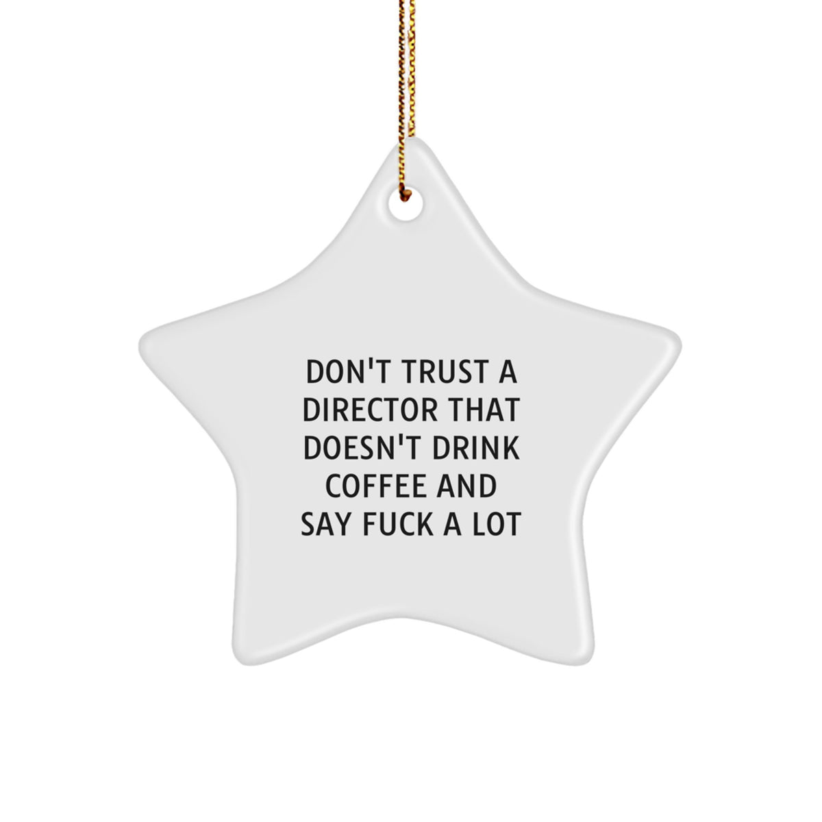 Director Favorite Star Christmas Ornament for Kids Gift Coffee & Cussing - Image 1