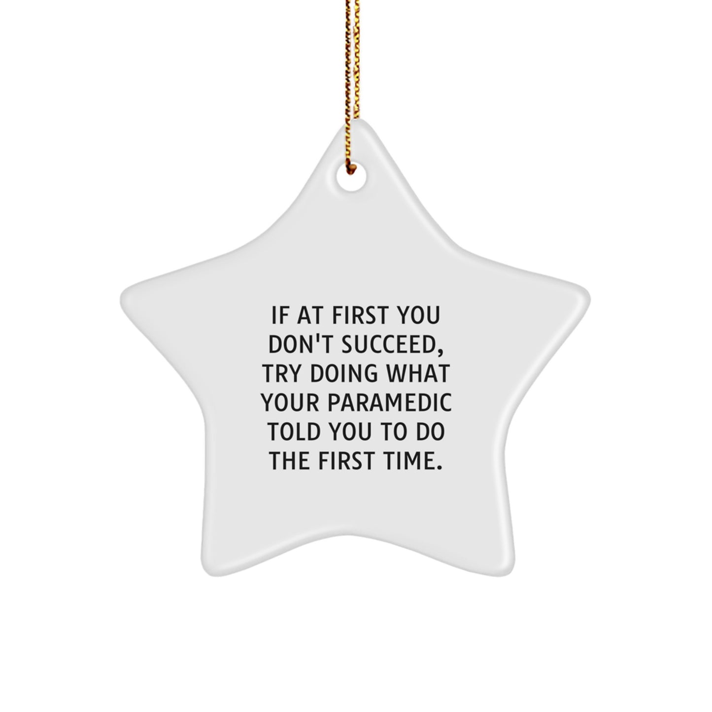 Funny Rescue Worker Gifts from Friends for Rescue Worker Men Star Ornament Christmas Unique Decorations - Image 1