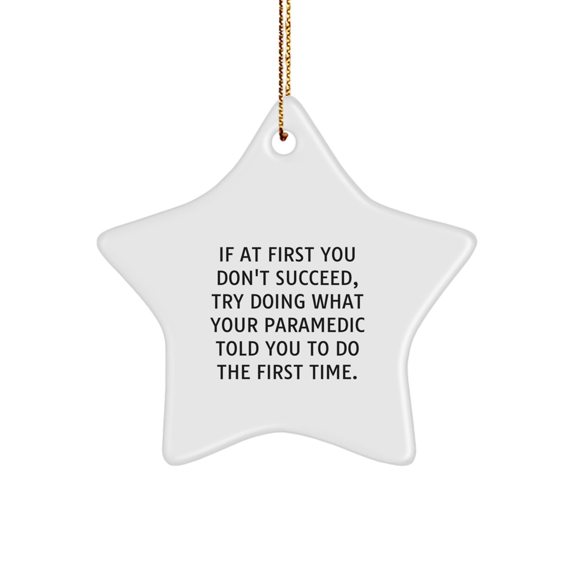 Funny Rescue Worker Gifts from Friends for Rescue Worker Men Star Ornament Christmas Unique Decorations - Image 1
