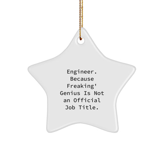 Engineer Keepsake Christmas Ornament for Him Gift - Bright Holiday Decor - Image 1