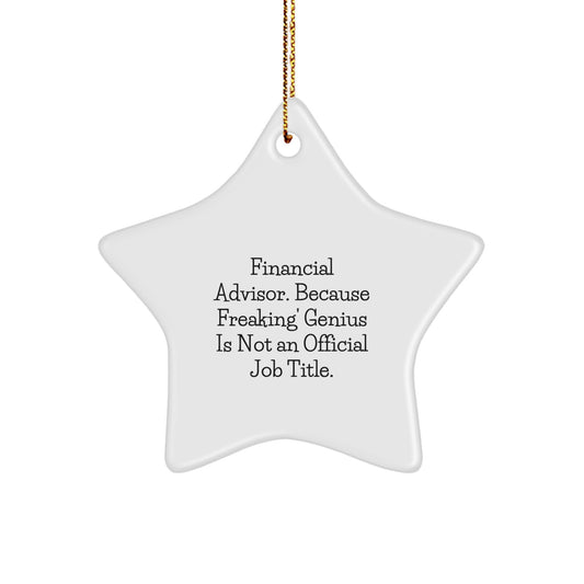Funny Financial Advisor Star Ornament Gifts from Friends, Funny Star Ornament for Financial Advisor, Christmas Unique Gifts - Image 1