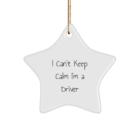 Funny I Can't Keep Calm Star Ornament for Drivers Gifts from Men to Drivers - Image 1