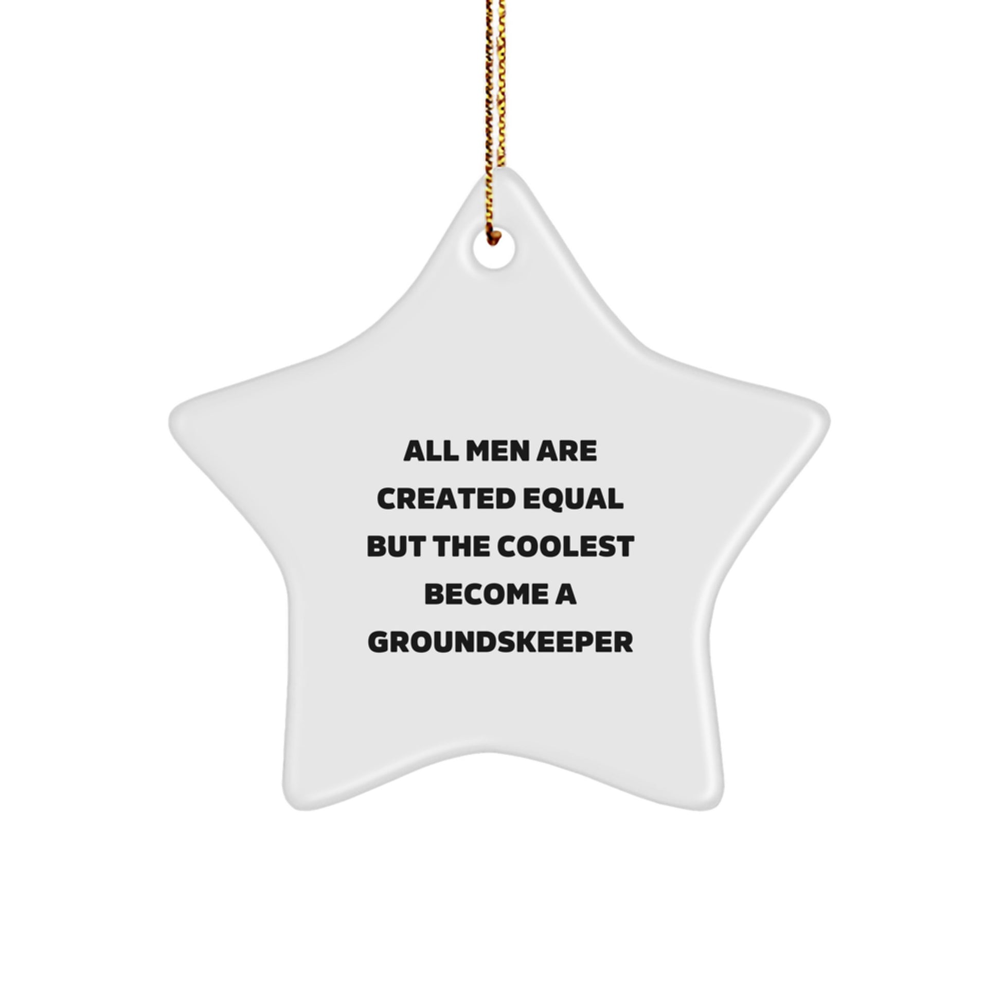 Funny groundskeeper Gifts from Men - Christmas Unique Star Ornament for groundskeeper Friends and Family - Image 1