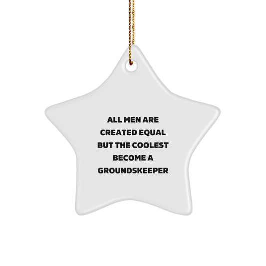 Funny groundskeeper Gifts from Men - Christmas Unique Star Ornament for groundskeeper Friends and Family - Image 1