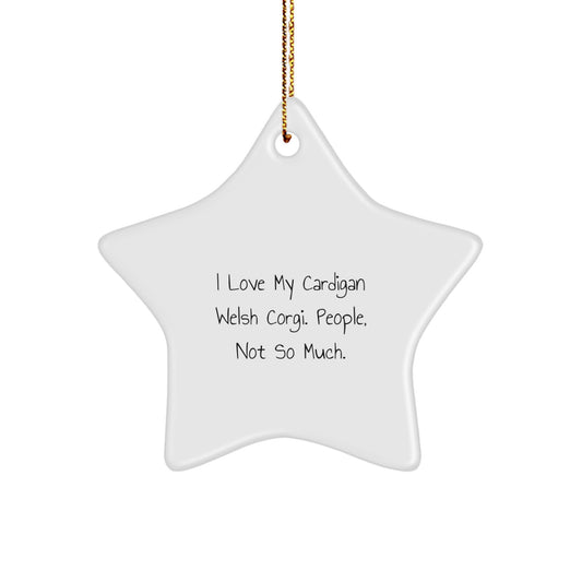 Funny Cardigan Welsh Corgi Dog Star Ornament Gifts for Men Women Friends Family Christmas Unique - Image 1