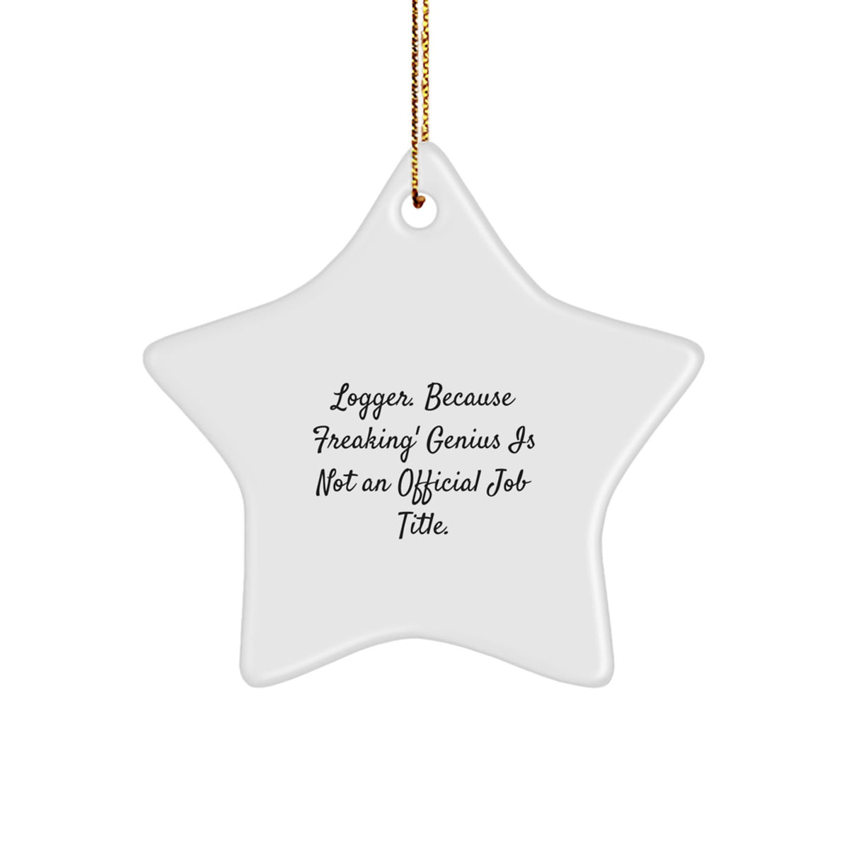 Logger Star Ornament Idea for Coworkers Bright Christmas Gift - Image 1