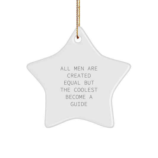 Funny Guide Gifts from Men to Guide Friends Star Ornament for Christmas - Image 1