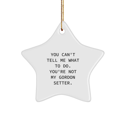 Funny Gordon Setter Dog Gifts from Friends for Christmas Unique Star Ornaments - Image 1