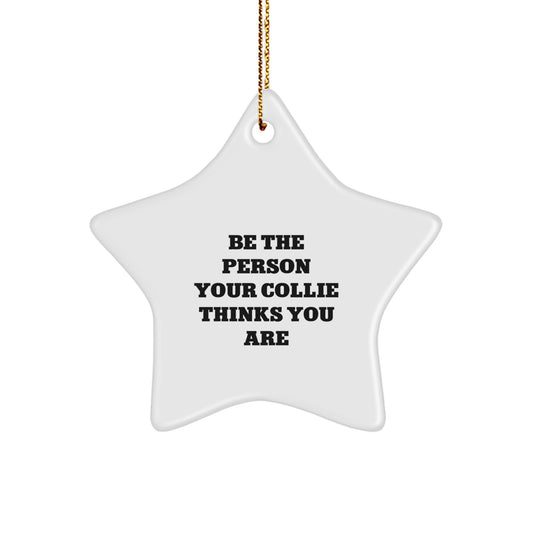 Collie Dog Star Ornament, Funny Gift for Collie Dog Owners, Christmas Unique Gifts from Men, Women, Friends, Family, Gifts for Collie Dog Lovers - Image 1