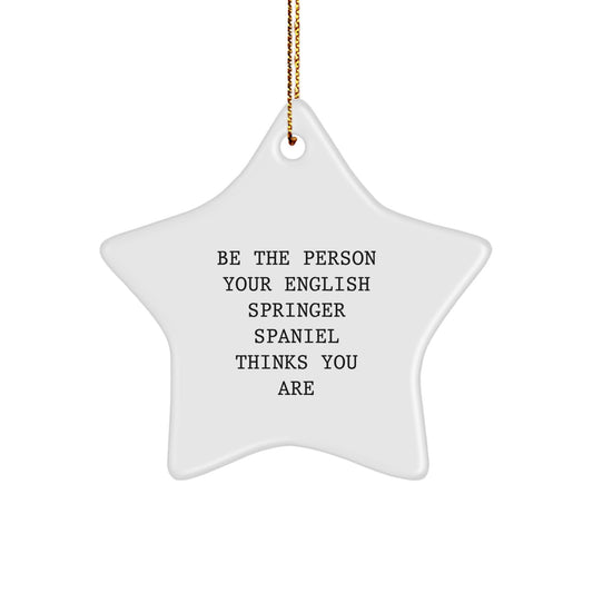 English Springer Spaniel Dog Star Ornament Gifts from Men to Women Friends Family for Christmas Unique Decorations - Image 1