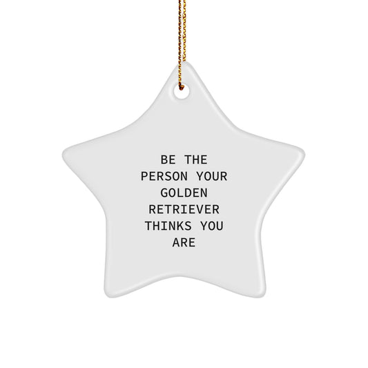 Golden Retriever Dog Star Ornament Funny Gift for Friends Family Men Women from Christmas Unique Gifts - Image 1