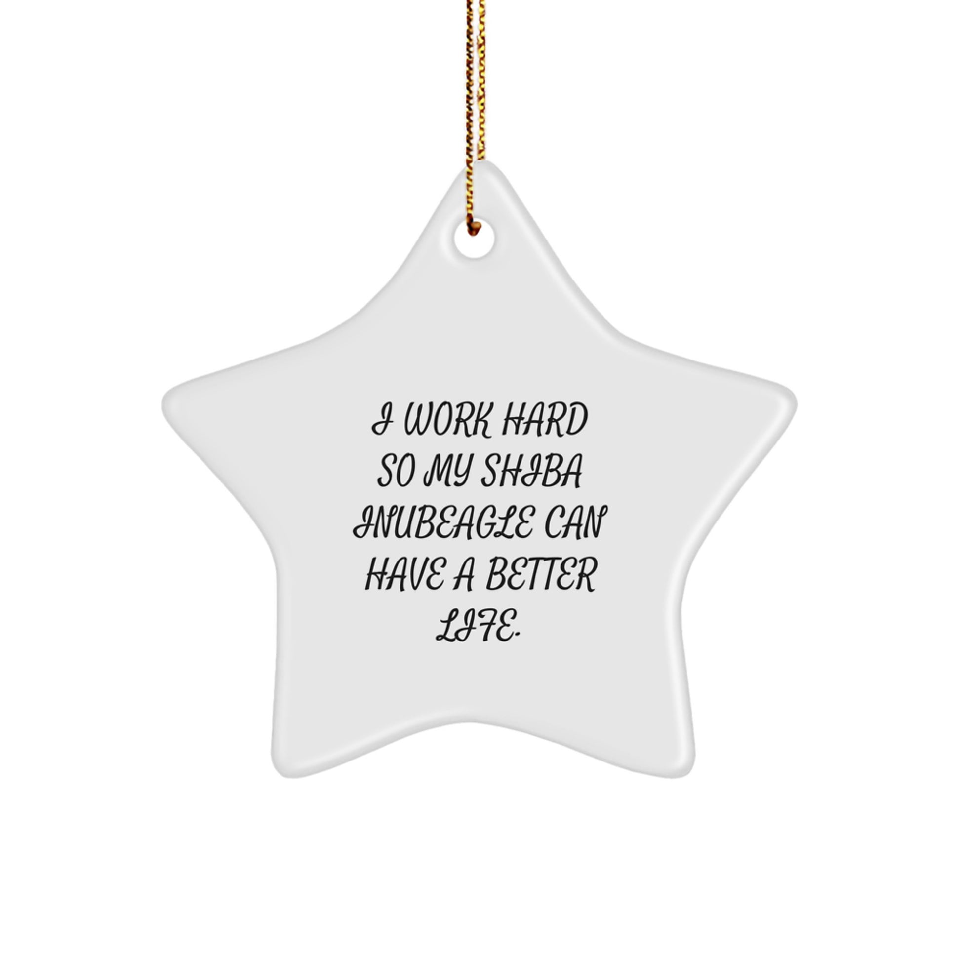 Funny Shiba Inu Dog Lover Gifts from Men to Friends - Star Ornament for Christmas Unique Decorations - Image 1