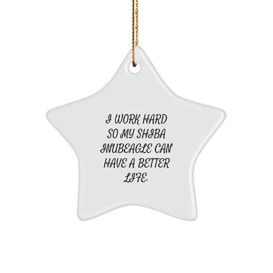 Funny Shiba Inu Dog Lover Gifts from Men to Friends - Star Ornament for Christmas Unique Decorations - Image 1