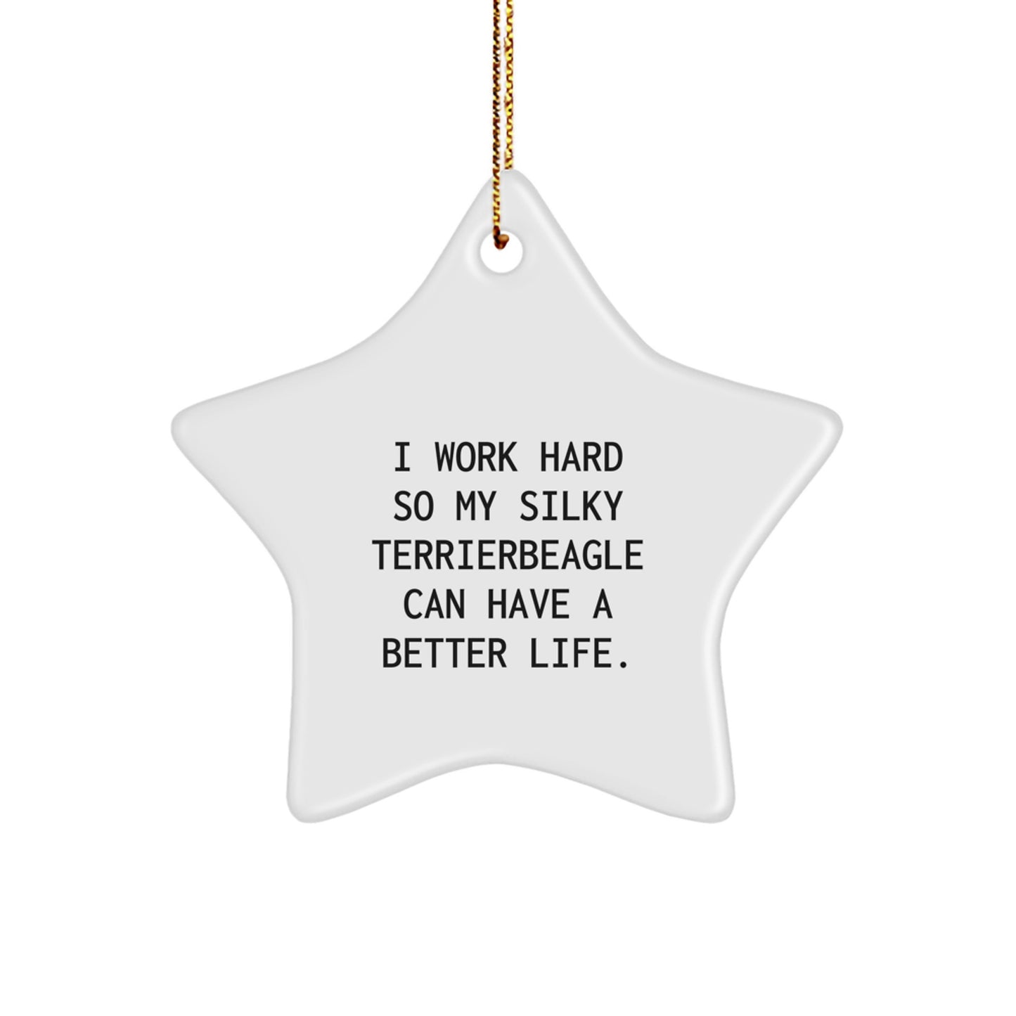 Heartwarming Silky Terrier Dog Star Ornament Gifts from Men, Women, or Friends for Christmas Unique Treasures - Image 1